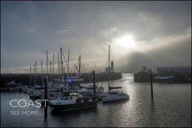 Photo of Scarborough harbour in mist
